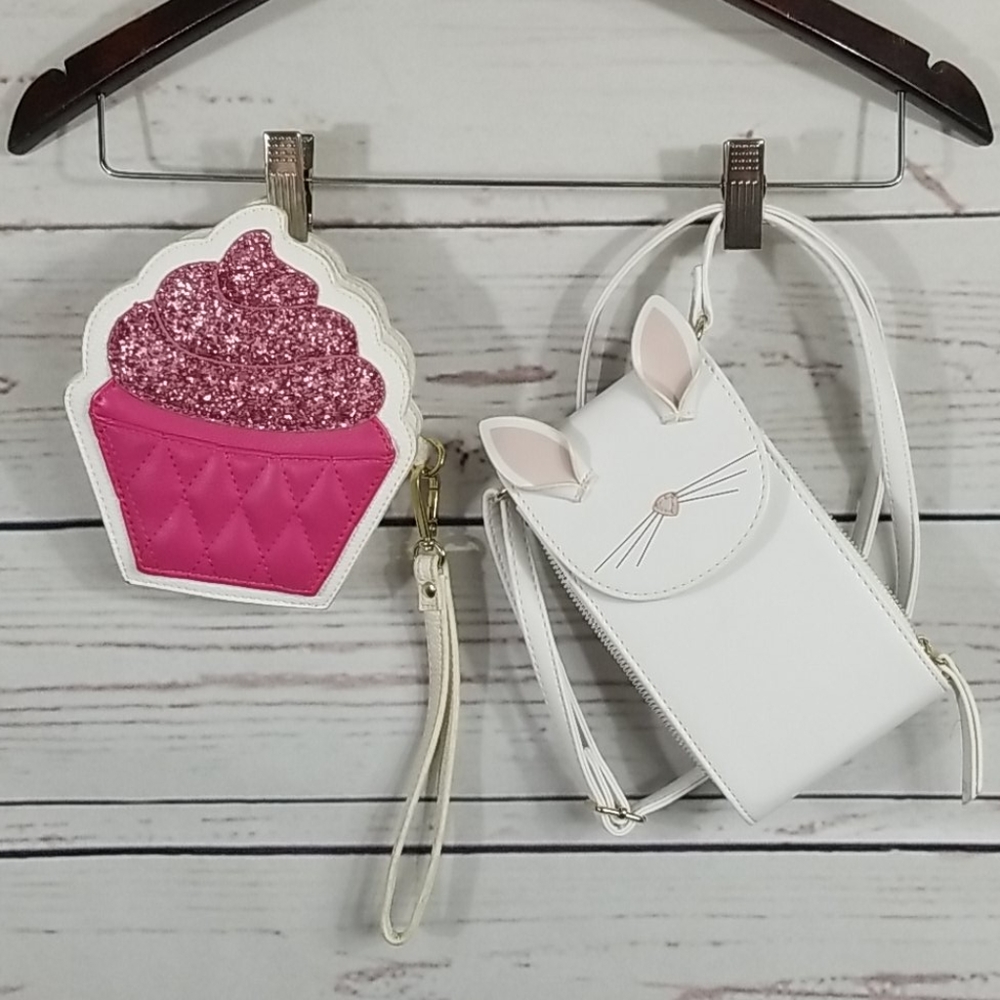 Cupcake Clutch and Bunny Crossbody Purse